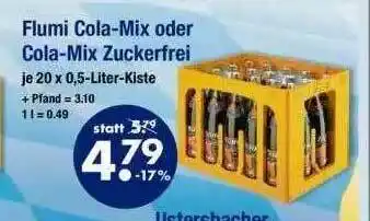 V Markt Flumi Cola Mix Oder Cola Mix Zuckerfrei 20x0,5L Angebot