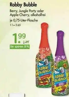 V Markt Robby Bubble Berry, Jungle Party Oder Apple Cherry 0,75L Angebot