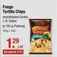 V Markt Fuego Tortilla Chips 150g Angebot