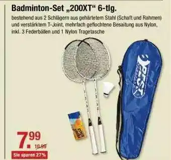 V Markt Badminton Set ,,200xt'' 6 Tlg. Angebot