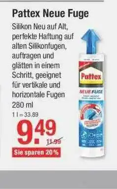 V Baumarkt Pattex Neue Fuge Angebot