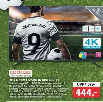 Famila Nord West Coocaa 50" (127cm) Smat 4K UHD LED TV Angebot