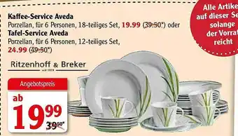 Globus Kaffee-Service Aveda Angebot