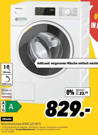 MEDIMAX Miele Waschmaschine WWD 120 WCS Angebot