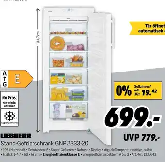 MEDIMAX Liebherr Stand Gefrierschrank GNP 2333 20 Angebot