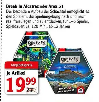 Globus Break In Alcatraz oder Area 51 Angebot