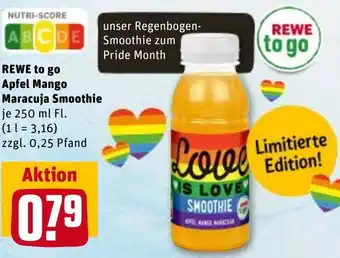 REWE Center Rewe to go Apfel Mango Maracuja Smoothie 250 ml Angebot