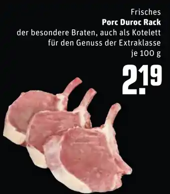 REWE Center Frisches Porc Duroc Rack 100 g Angebot