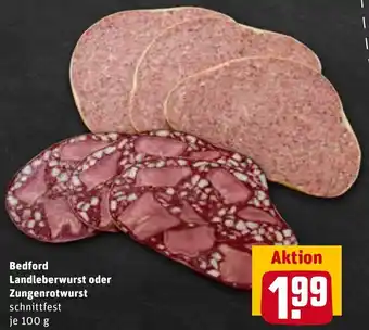 REWE Center Bedford Landleberwurst oder Zungenrotwurst 100 g Angebot