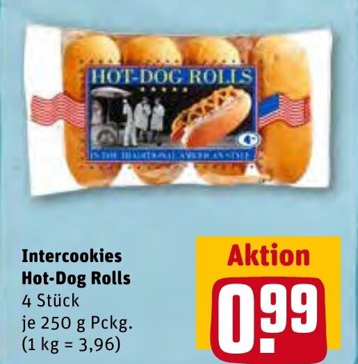 Intercookies HotDog Rolls 250 g Pckg. Angebot bei REWE Center