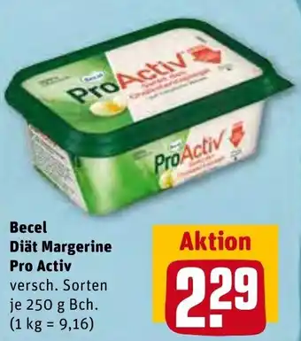 REWE Center Becel Diät Margerine Pro Activ 250 g Bch. Angebot