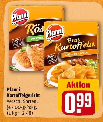 REWE Pfanni kartoffelgericht Angebot