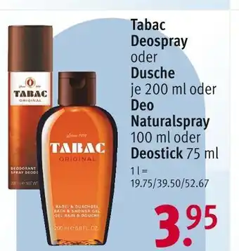 Rossmann Tabac hautpflege Angebot