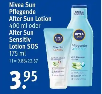 Rossmann Nivea sun pflegende after sun lotion oder after sun sensitiv lotion sos Angebot