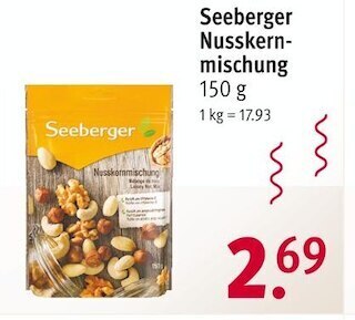 Rossmann Seeberger nusskernmischung Angebot