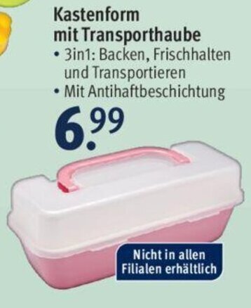 Kastenform mit Transporthaube Angebot bei Rossmann