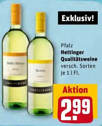 REWE Center Pfalz Hettinger Qualitätsweine 1 L Fl. Angebot