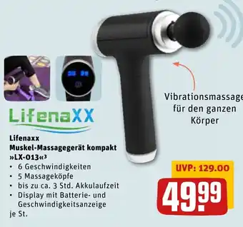 REWE Center Lifenaxx Muskel Massagegerät kompakt LX-013 Angebot