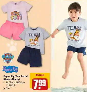 REWE Center Peppa Pig/Paw Patrol Kinder Shorty Angebot