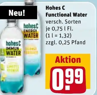 REWE Center Hohes C Functional Water 0,75 L Fl. Angebot