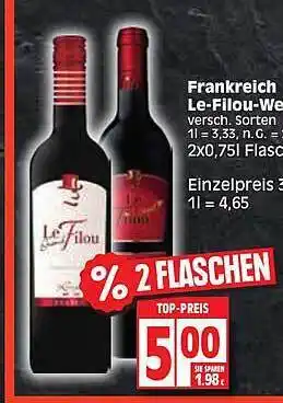 Edeka Frankreich Le Filou-wein Angebot