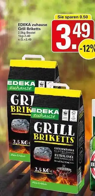 WEZ Edeka Zuhause Grill Briketts Angebot