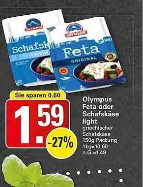 WEZ Olympus Feta Oder Schafskäse Light Angebot