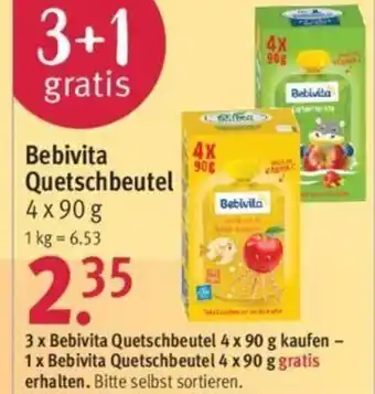 Rossmann Bebivita Quetschies 4*90g Angebot