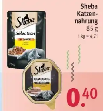 Rossmann Sheba Katzennahrung 85g Angebot