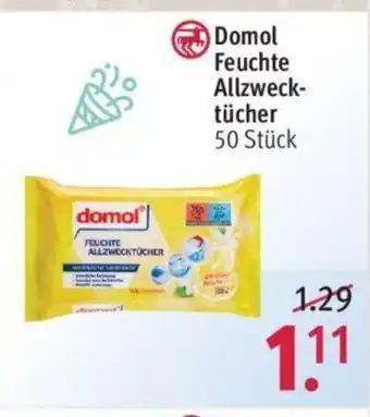 Rossmann Domol Feuchte Allzwecktucher 50st Angebot