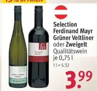 Rossmann Selection Ferdinand Mayr Gruner Veltliner o. Zweigelt 750ml Angebot