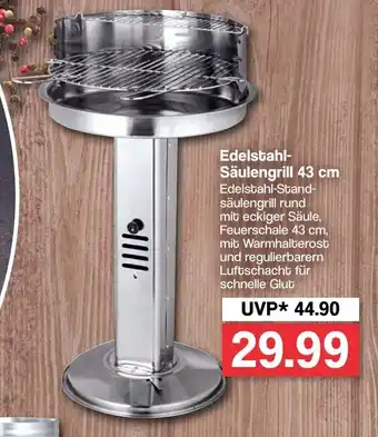 Famila Nord West Edelstahl-Saulengrill 43cm Angebot