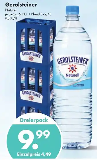 Trink und Spare Gerolsteiner Mineralwasser 3*6*1.5L Angebot