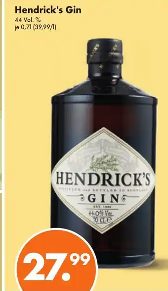 Trink und Spare Hendrick's Gin 700ml Angebot