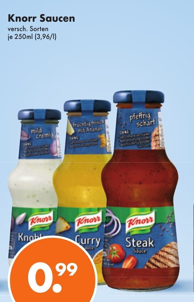 Knorr Saucen 250ml Angebot bei Trink und Spare