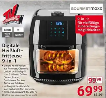 Selgros Gourmetmaxx Digitale HeiBluftfritteuse 9-in-1 Angebot