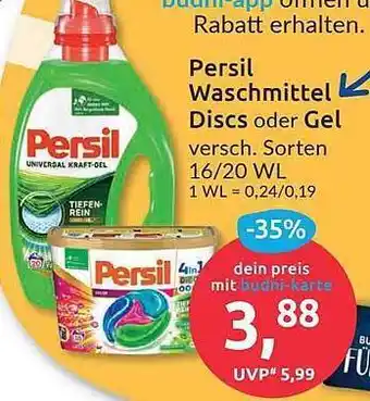 Budni Persil Waschmittel Discs Oder Gel Angebot