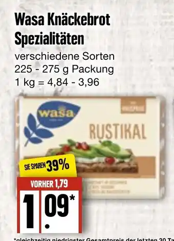 Edeka Frischemarkt Wasa Knäckebrot Spezialitäten 225-275 g Packung Angebot