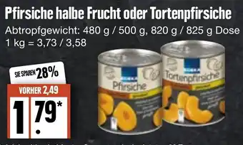 Edeka Frischemarkt Pfirsiche halbe Frucht oder Tortenpfirsiche Angebot