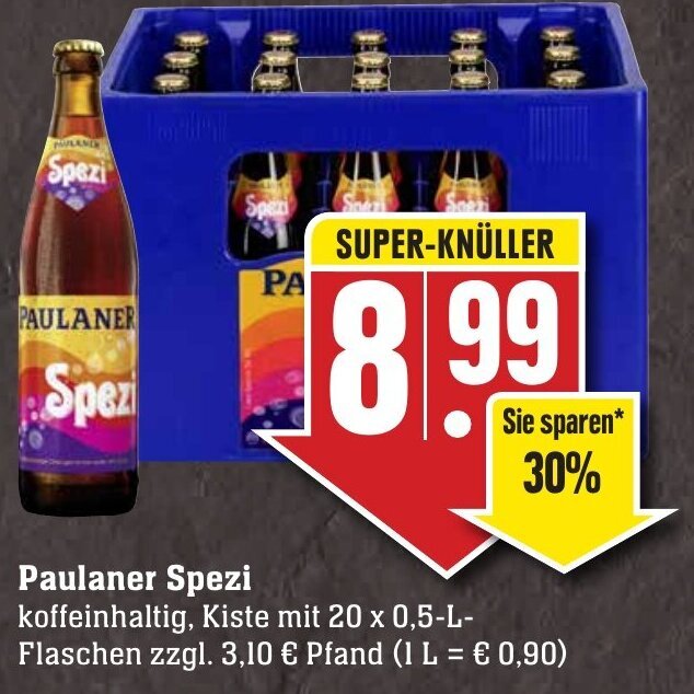 Paulaner Spezi 20x0,5L Flaschen Angebot bei Edeka Neukauf
