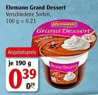 Globus Ehrmann Grand Dessert Angebot