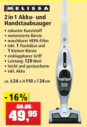 Thomas Philipps Melissa 2in1 Akku und Handstaubsauger Angebot