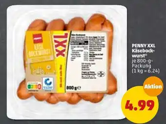 PENNY Penny XXL Käsebockwurst 800 g Packung Angebot