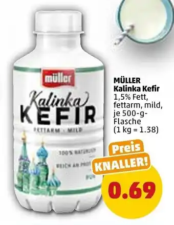 PENNY Müller Kalinka Kefir 500 g Flasche Angebot