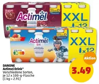 PENNY Danone Actimel Drink 12 x 100 g Flasche Angebot