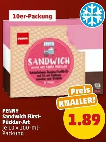 PENNY Penny Sandwich Fürst Pückler Art 10 x 100 ml Packung Angebot