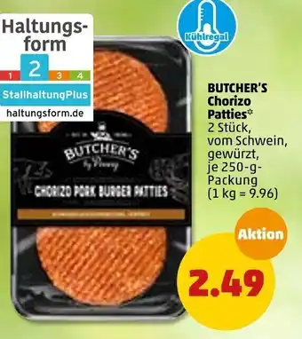 PENNY Butcher's Chorizo Patties 250 g Packung Angebot