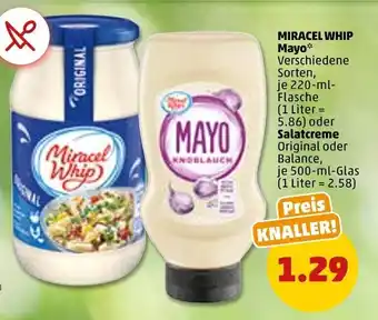 PENNY Miracel Whip Mayo 220 ml oder Salatcreme 500 ml Glas Angebot