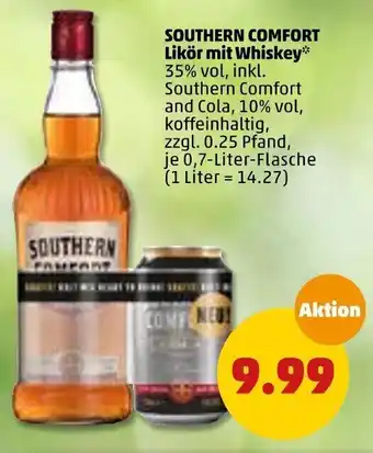 PENNY Southern Comfort Likör mit Whiskey 0,7 Liter Flasche Angebot