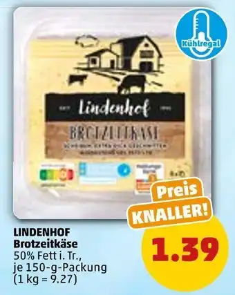 PENNY Lindenhof Brotzeitkäse 150 g Packung Angebot